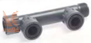 Manifold sistem PVC |2 priklopa|Z ženskim priklopom|PN10|Manifold|