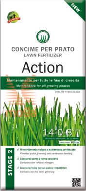 Slika Organsko gnojilo za trato|Action|NPK|14-0-8+2Fe|4 kg